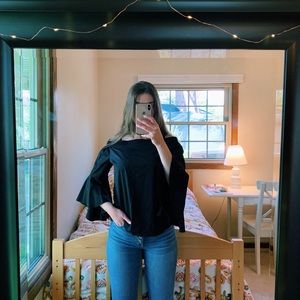 Black Off the Shoulder Shirt